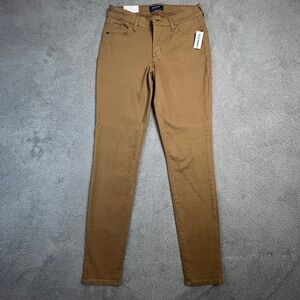 Rockstar Super Skinny Jeans Size 4R Mid Rise‎ Brown Tan Old Navy